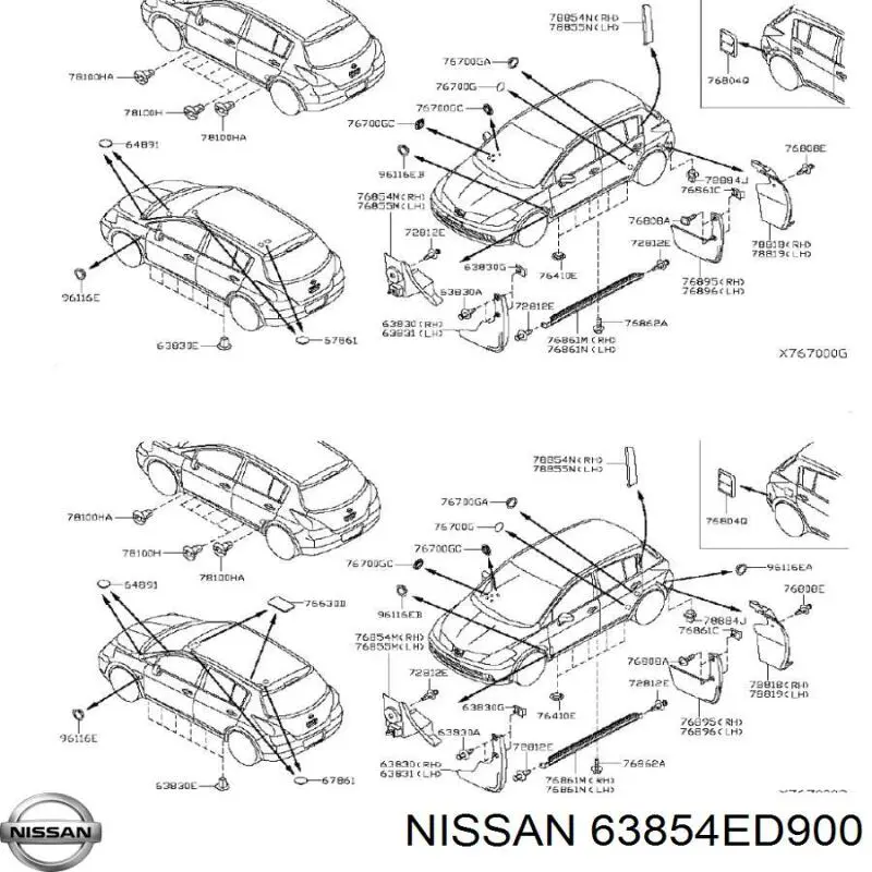  63854ED900 Nissan