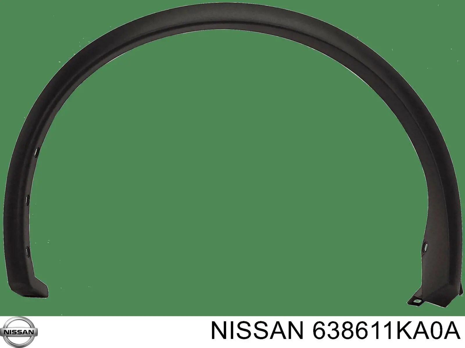 Накладка крыла переднего левого Nissan 638611KA0A