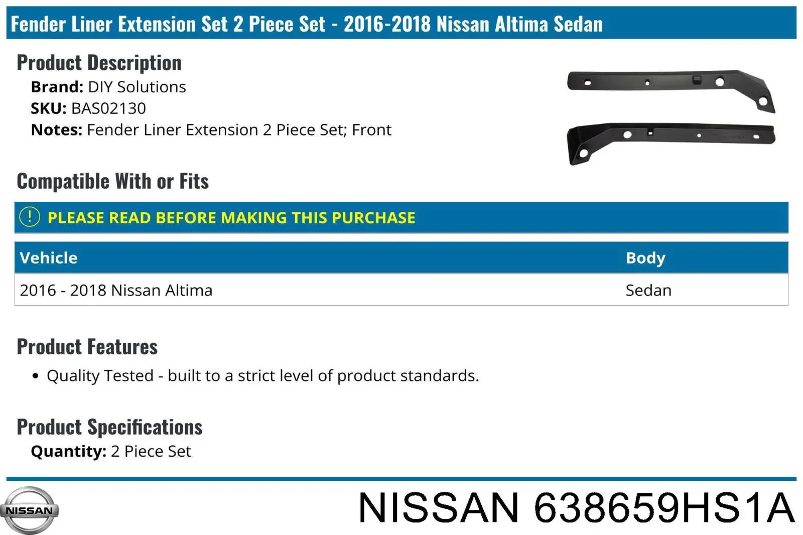 638659HS1A Nissan/Infiniti 