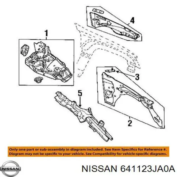  Nissan/Infiniti 641123JA0A цена, от 96.03 USD