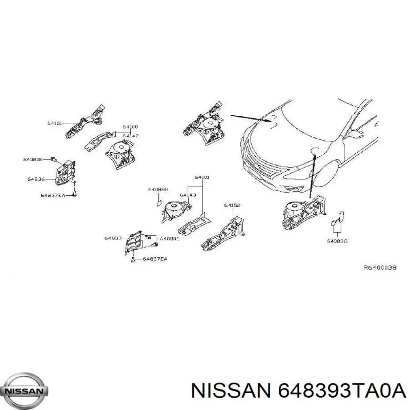  Nissan/Infiniti 648393TA0A цена, от 18.64 USD