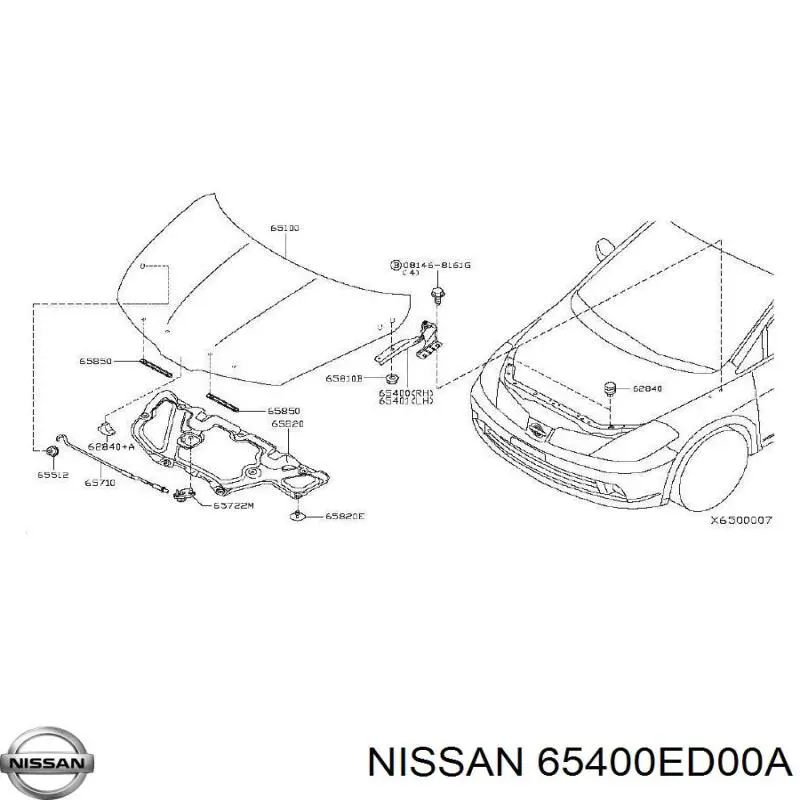 Петля капота, правая FPS FP5014288 цена, от 7.87 USD