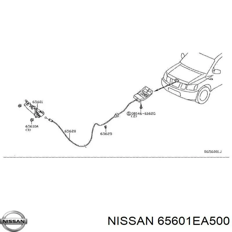 Fecho da capota para Nissan Pathfinder (R51)