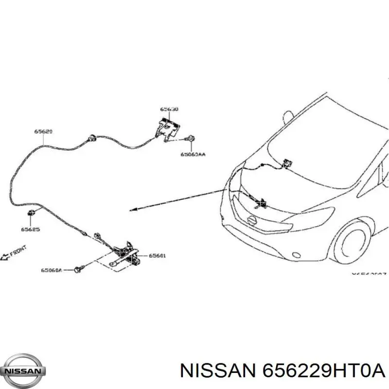 Купить 656229HT0A Nissan/Infiniti Ручка открывания капота