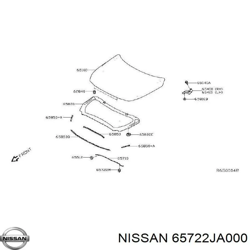65722JA000 Nissan/Infiniti Фиксатор упора капота