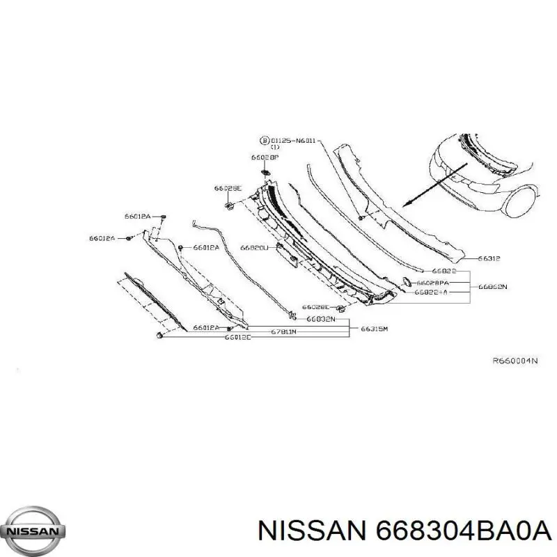  668304BA0A Nissan