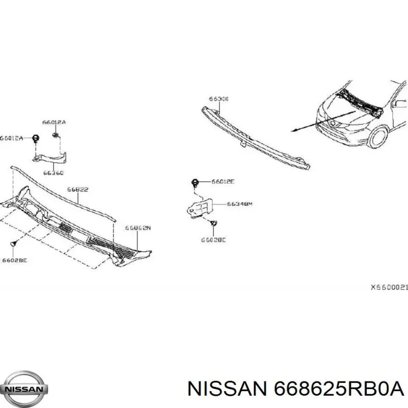  668625RB0A Nissan