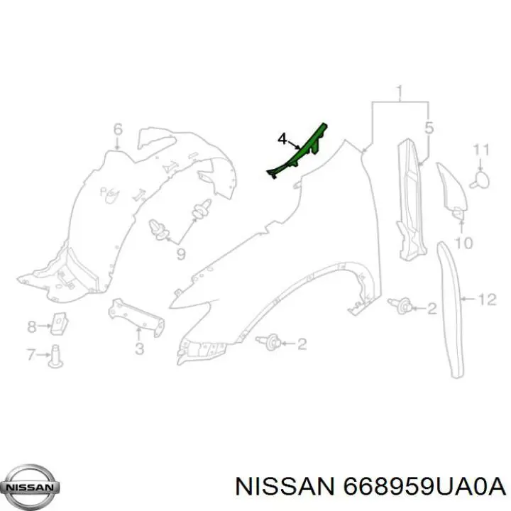  Nissan/Infiniti 668959UA0A цена, от 27.87 USD
