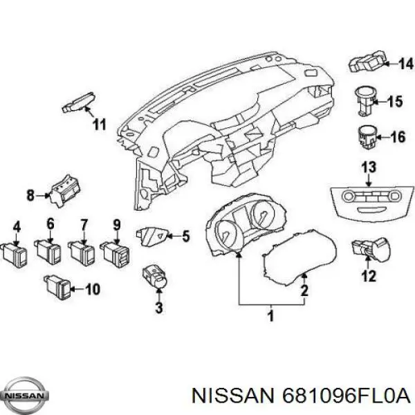 Купить 681096FL0A Nissan/Infiniti 