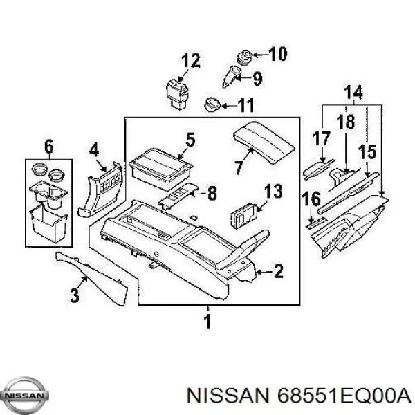  Nissan/Infiniti 68551EQ00A цена, от 3.80 USD