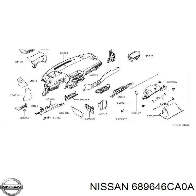  689646CA0A Nissan