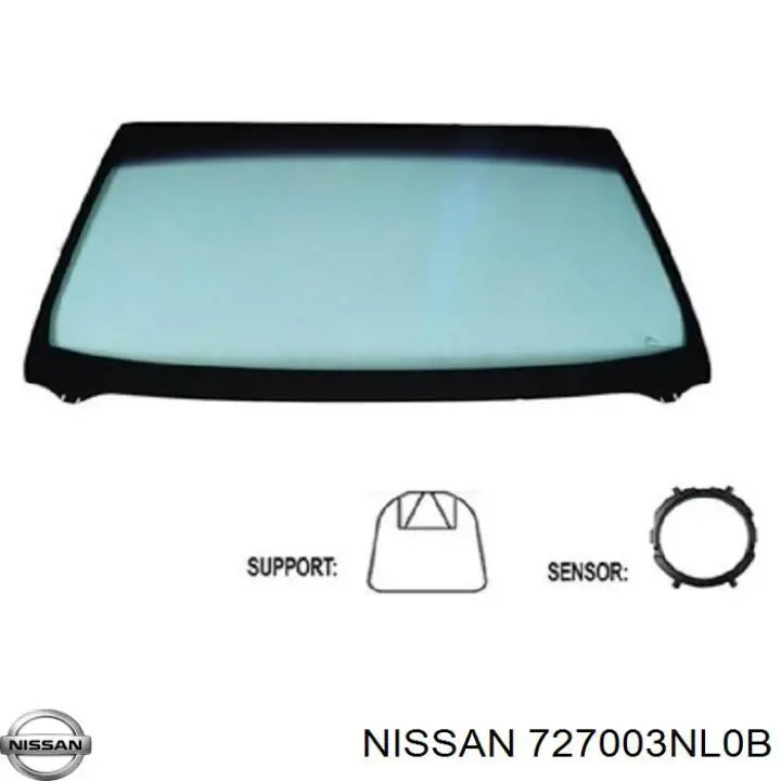 727003NL0B Nissan стекло лобовое