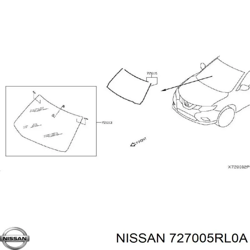 727005RL0A Nissan/Infiniti Автостекло