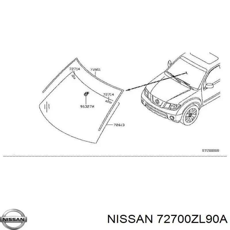 72700ZL90A Nissan/Infiniti Автостекло