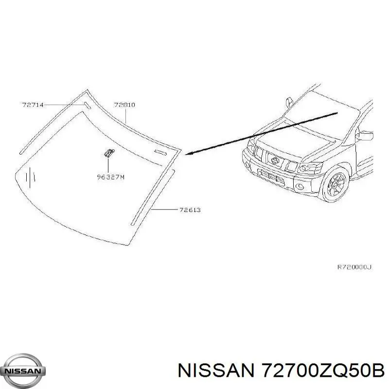 Стекло лобовое Nissan/Infiniti 72700ZQ50B цена, от 916.71 USD