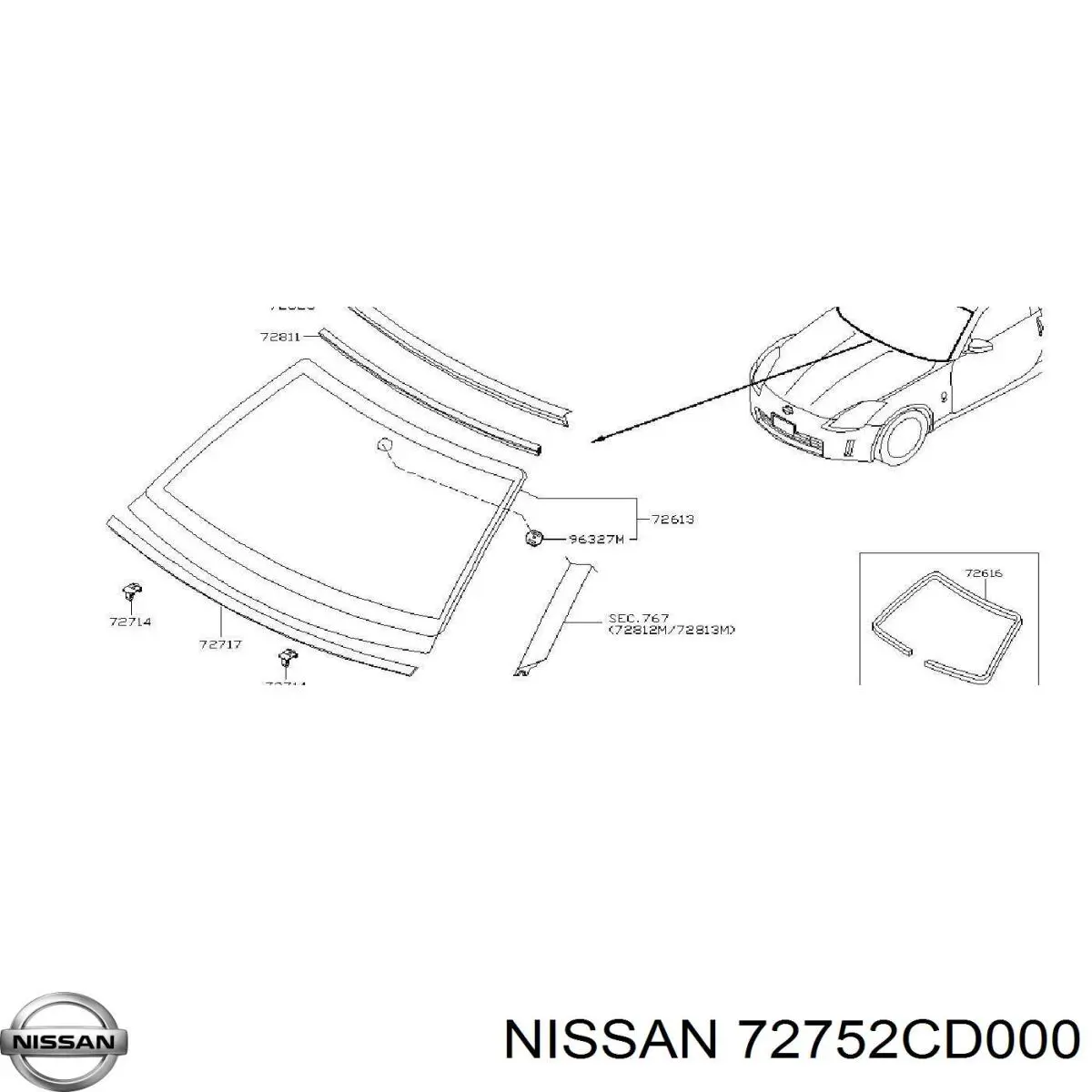  72752CD000 Nissan