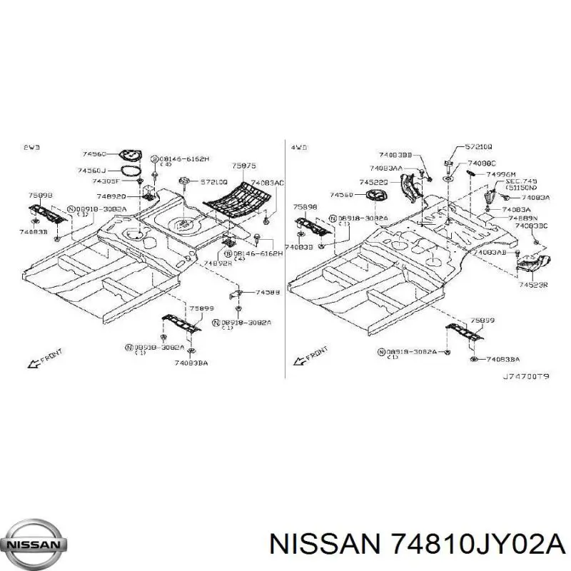  74810JY02A Nissan