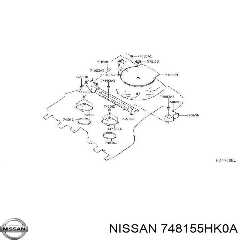  Nissan/Infiniti 748155HK0A цена, от 51.02 USD