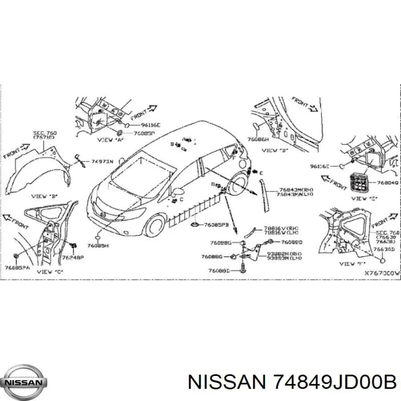  74849JD00B Nissan