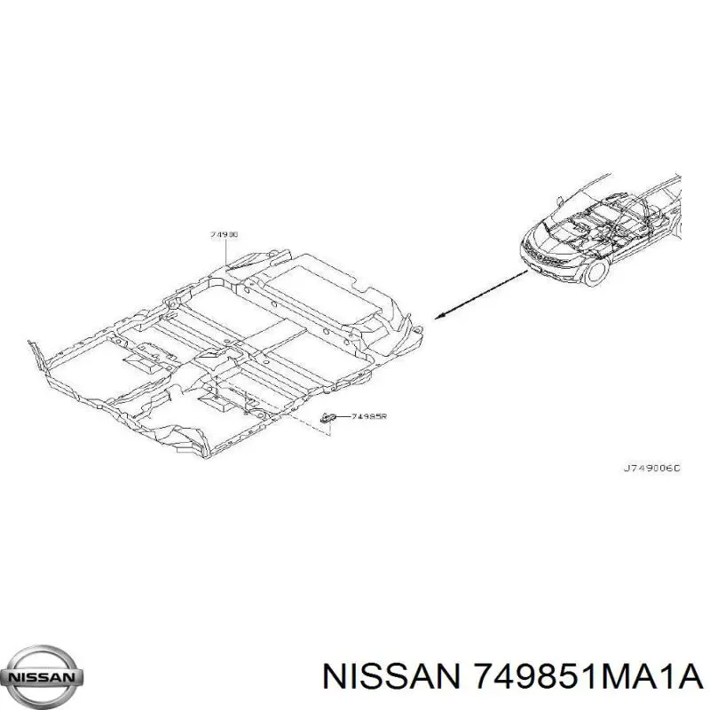 Купить 749851MA1A Nissan/Infiniti 