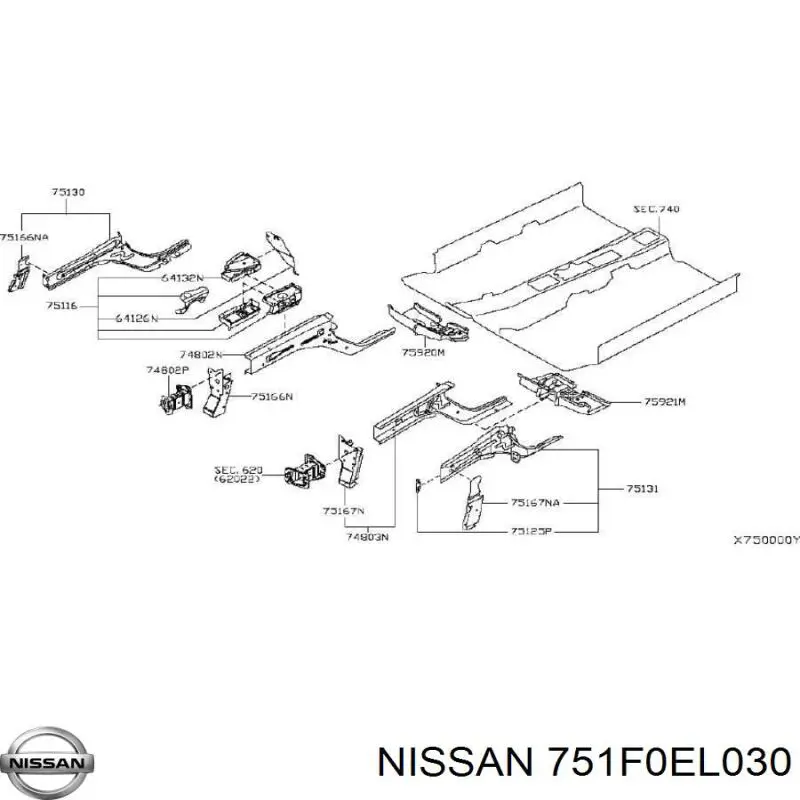 Nissan/Infiniti 751F0EL030 цена, от 126.55 USD