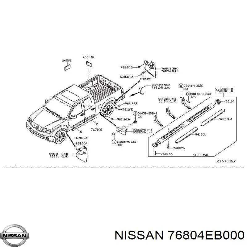  Nissan/Infiniti 76804EB000 цена, от 9.68 USD