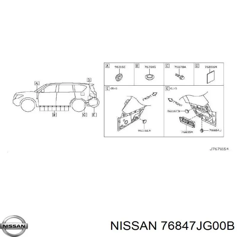  76847JG00B Nissan