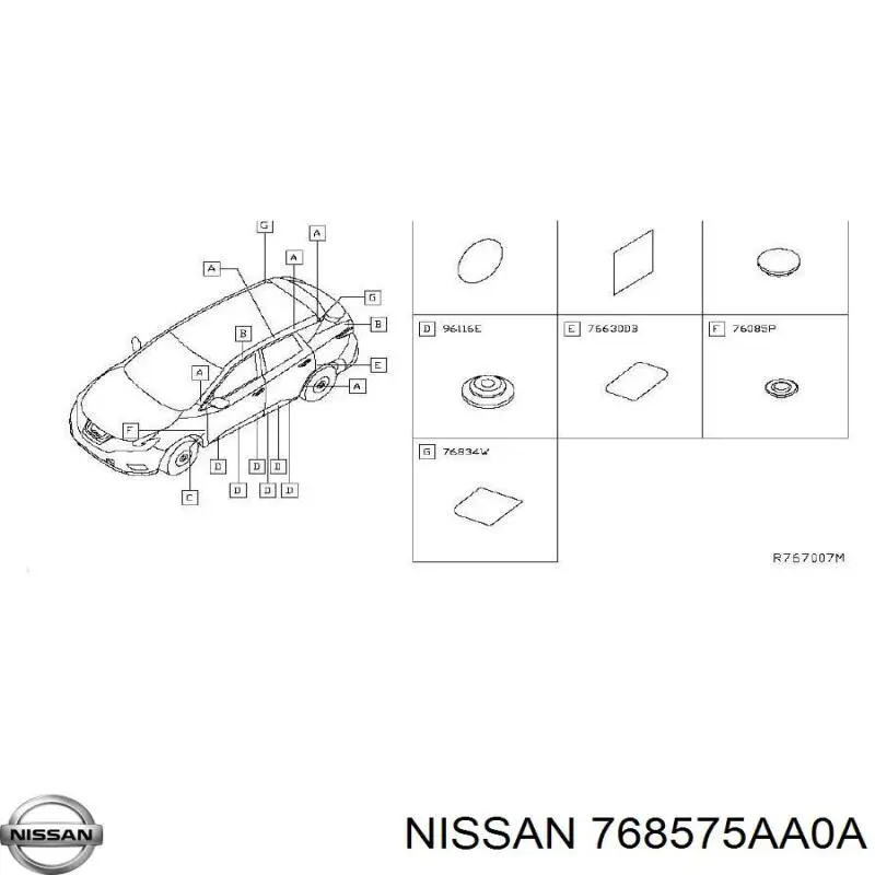  768575AA0A Nissan