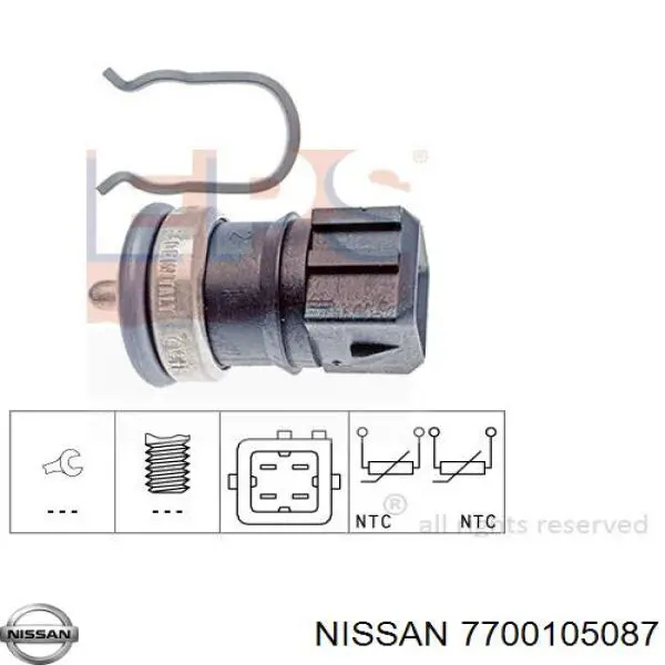 7700105087 Nissan датчик температуры охлаждающей жидкости