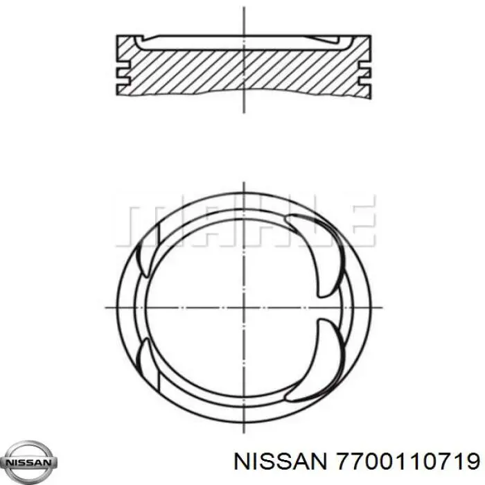 Поршень с пальцем без колец, STD 7700110719 Nissan