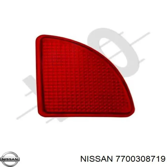 Левый отражатель заднего бампера 7700308719 Nissan