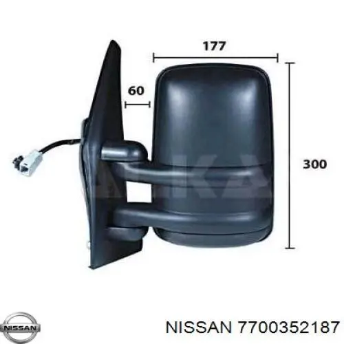 Левое боковое зеркало LL0160003L GP
