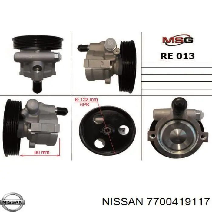 Насос гидравлики Nissan/Infiniti 7700419117 цена, от 64.90 USD