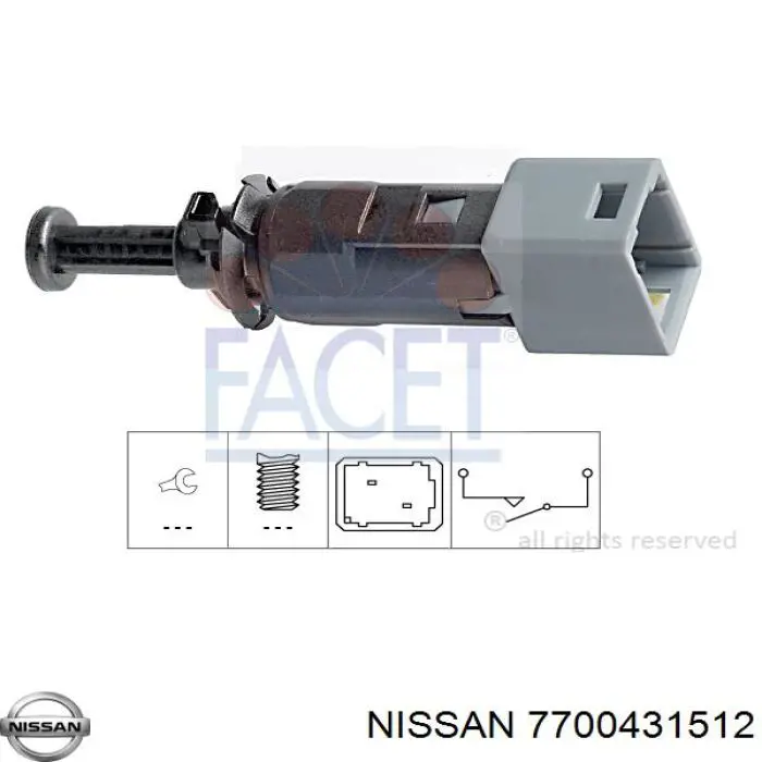 Датчик включения стопсигнала 7700431512 Nissan