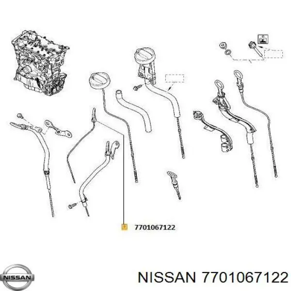 Щуп масляный 7701067122 Nissan