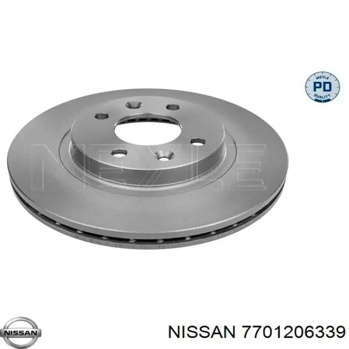 Передние тормозные диски 7701206339 Nissan