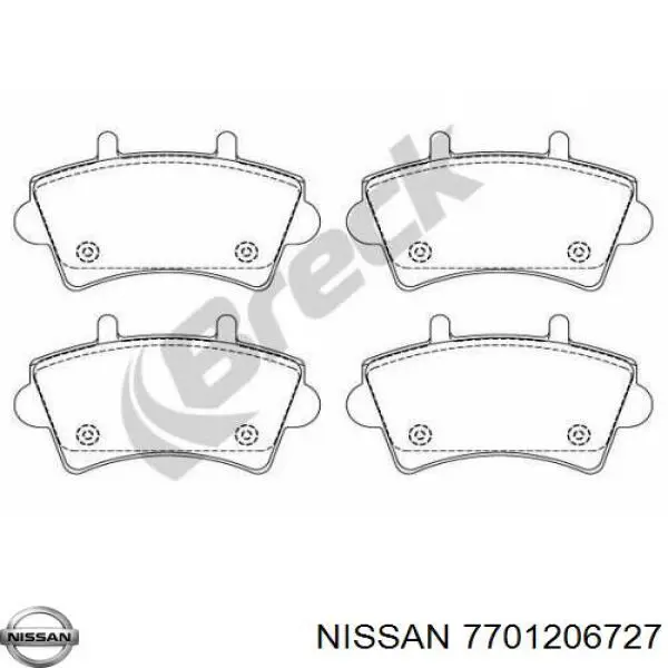 Колодки Nissan/Infiniti 7701206727 цена, от 19.38 USD