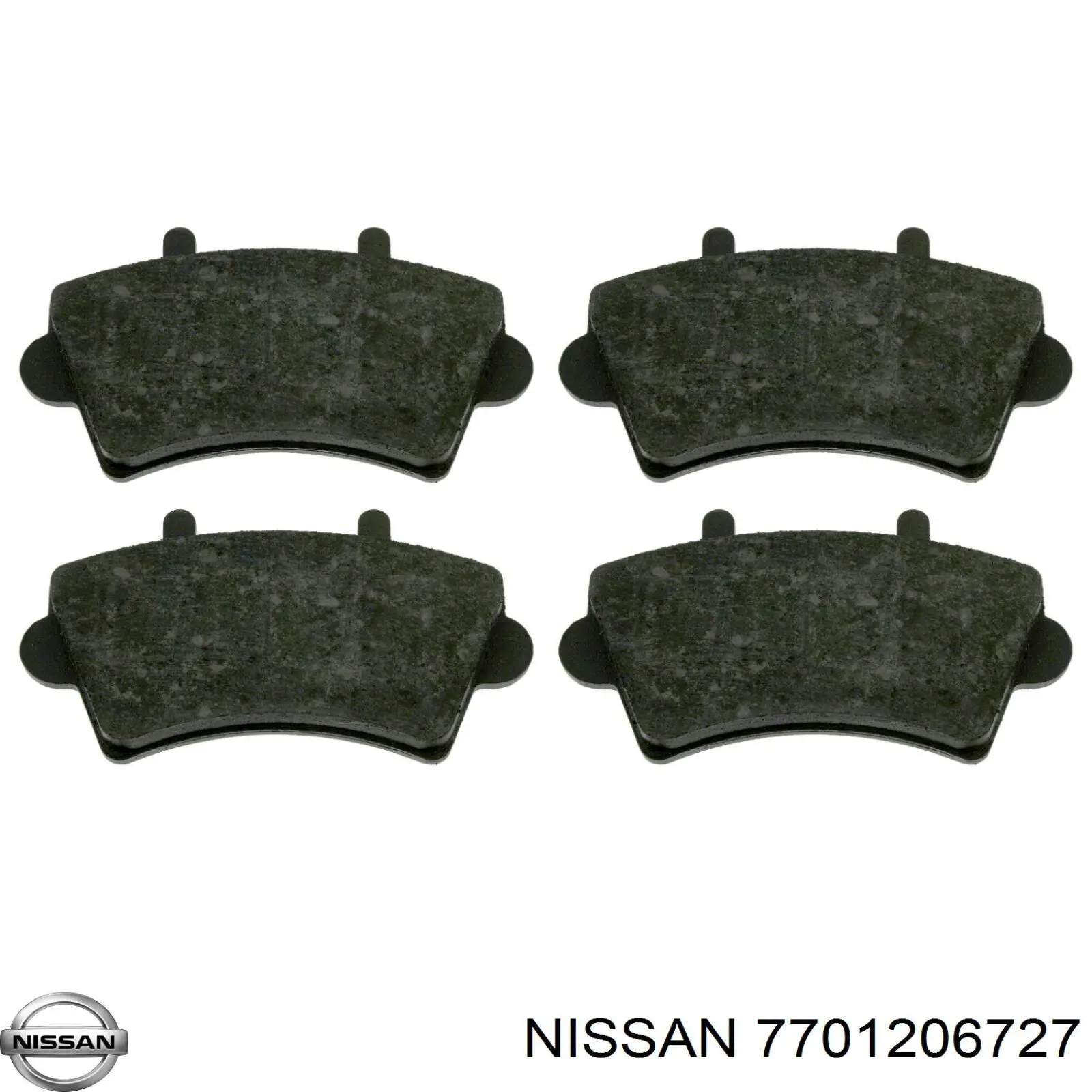 Передние тормозные колодки 7701206727 Nissan