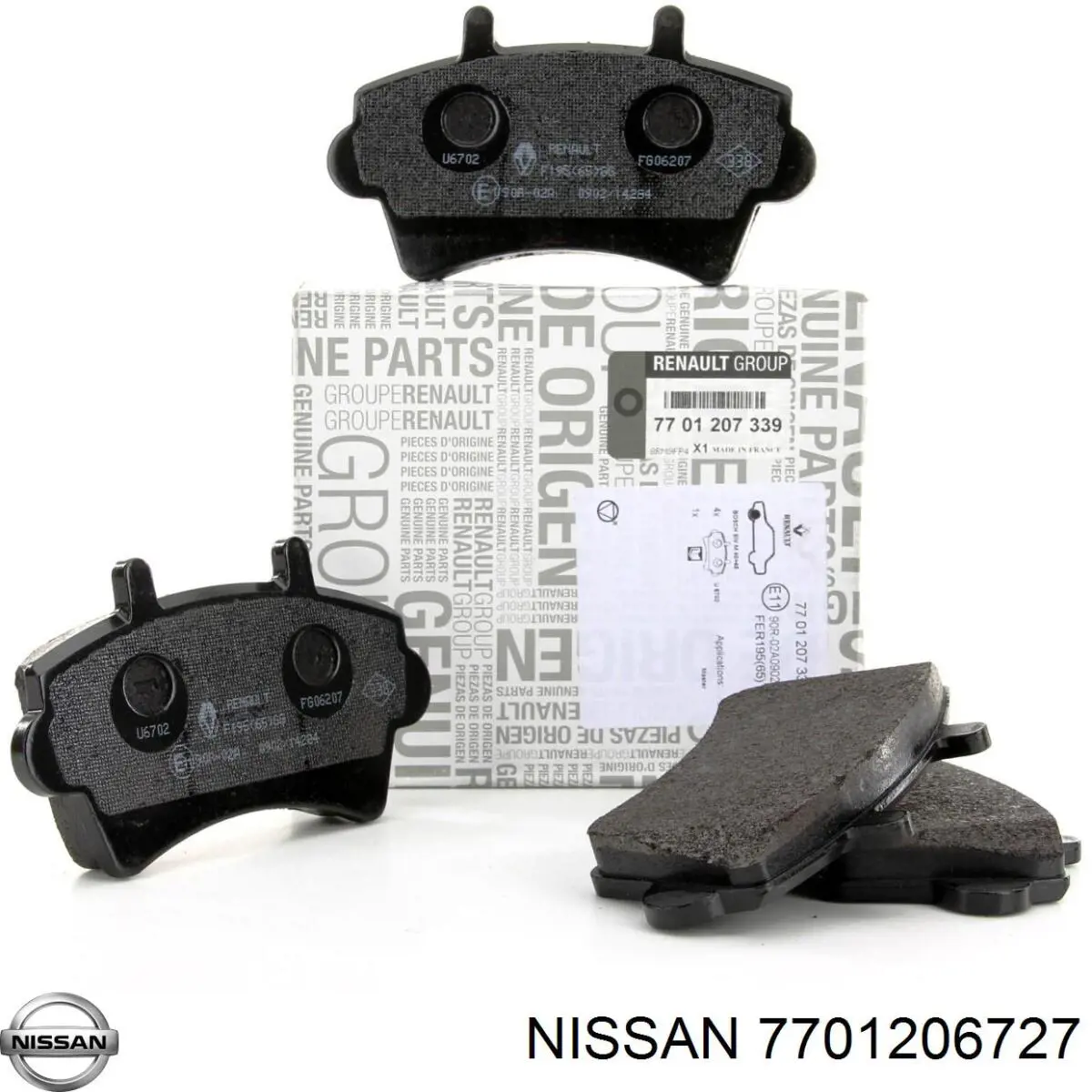 Передние тормозные колодки 7701206727 Nissan/Infiniti