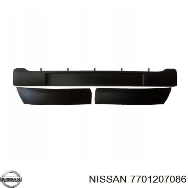 7701207086 Nissan placa sobreposta do pára-choque dianteiro