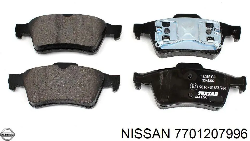 Задние тормозные колодки 7701207996 Nissan