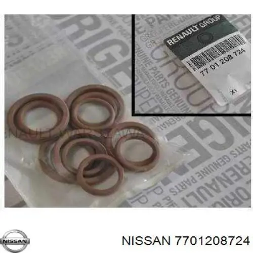 7701208724 Nissan vedante anular de tubo de aparelho de ar condicionado