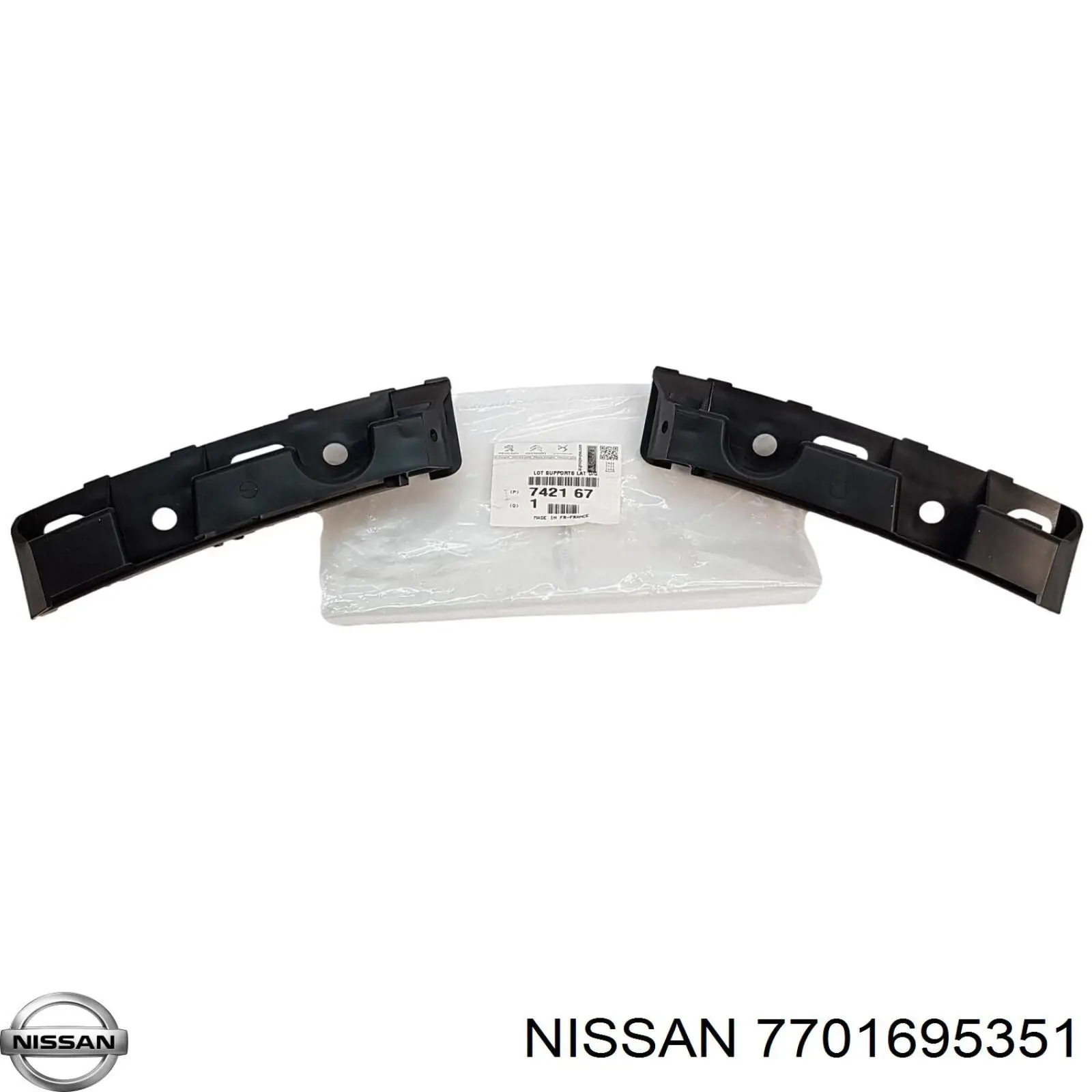 Кронштейн бампера переднего правый 7701695351 Nissan