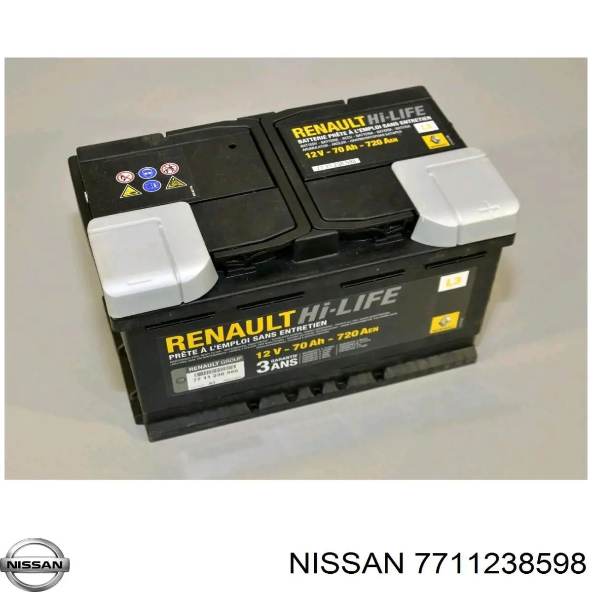 Аккумулятор Nissan 7711238598