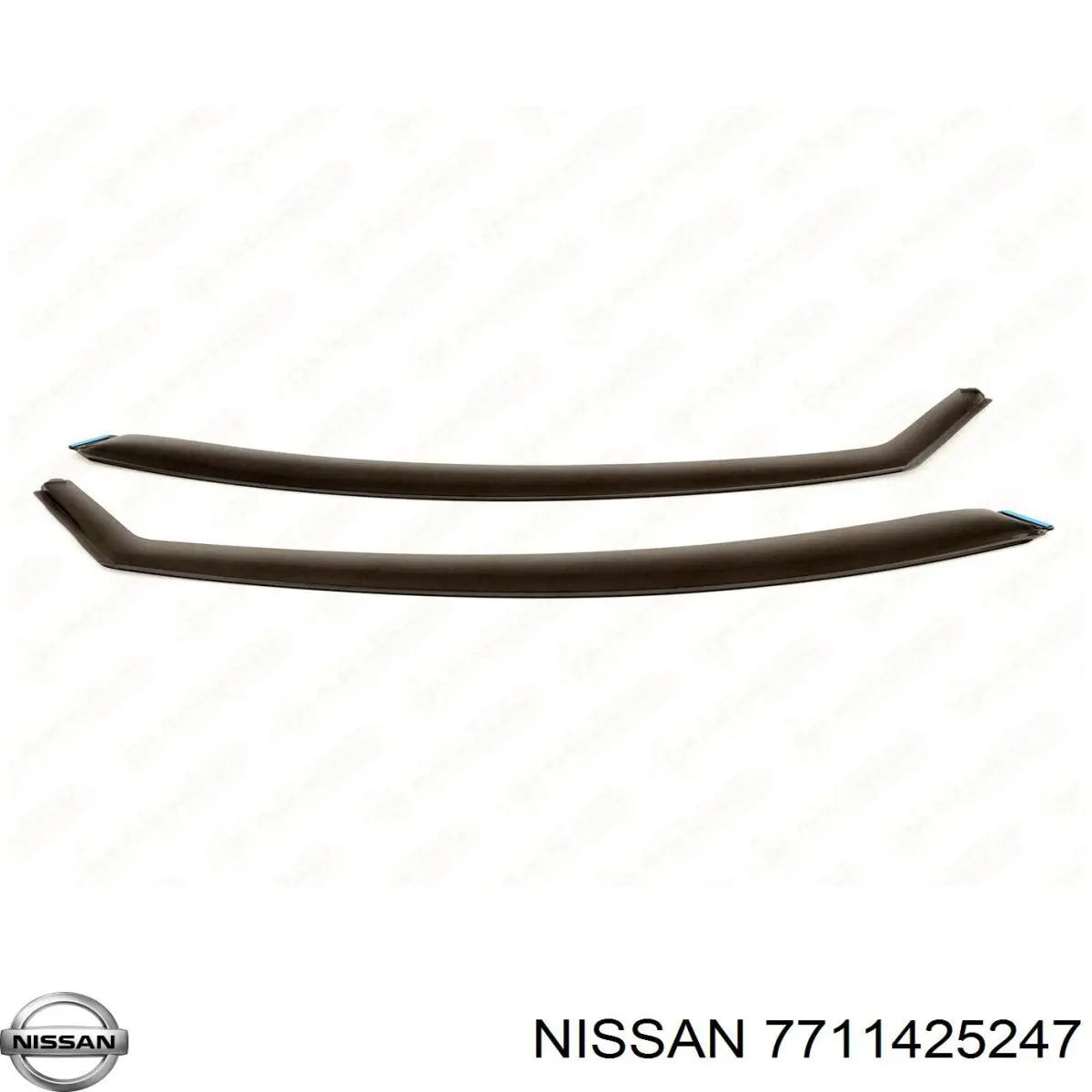7711425247 Nissan дефлектор окон на стекло двери, комплект 2 шт
