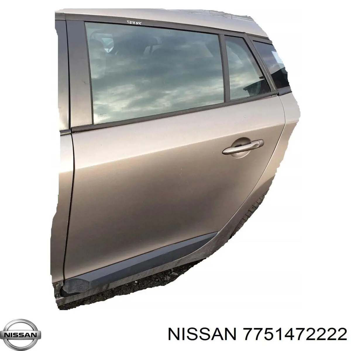 Дверь фургона задняя распашная левая 7751472222 Nissan