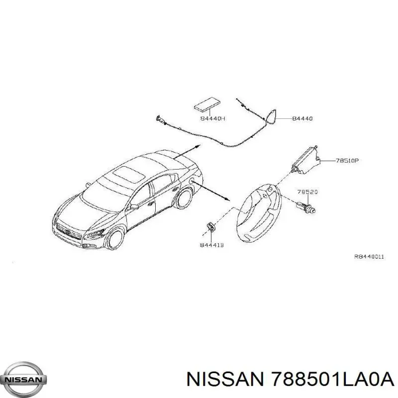 Мотор-привод открытия лючка бака Nissan/Infiniti 788501LA0A цена, от 18.43 USD