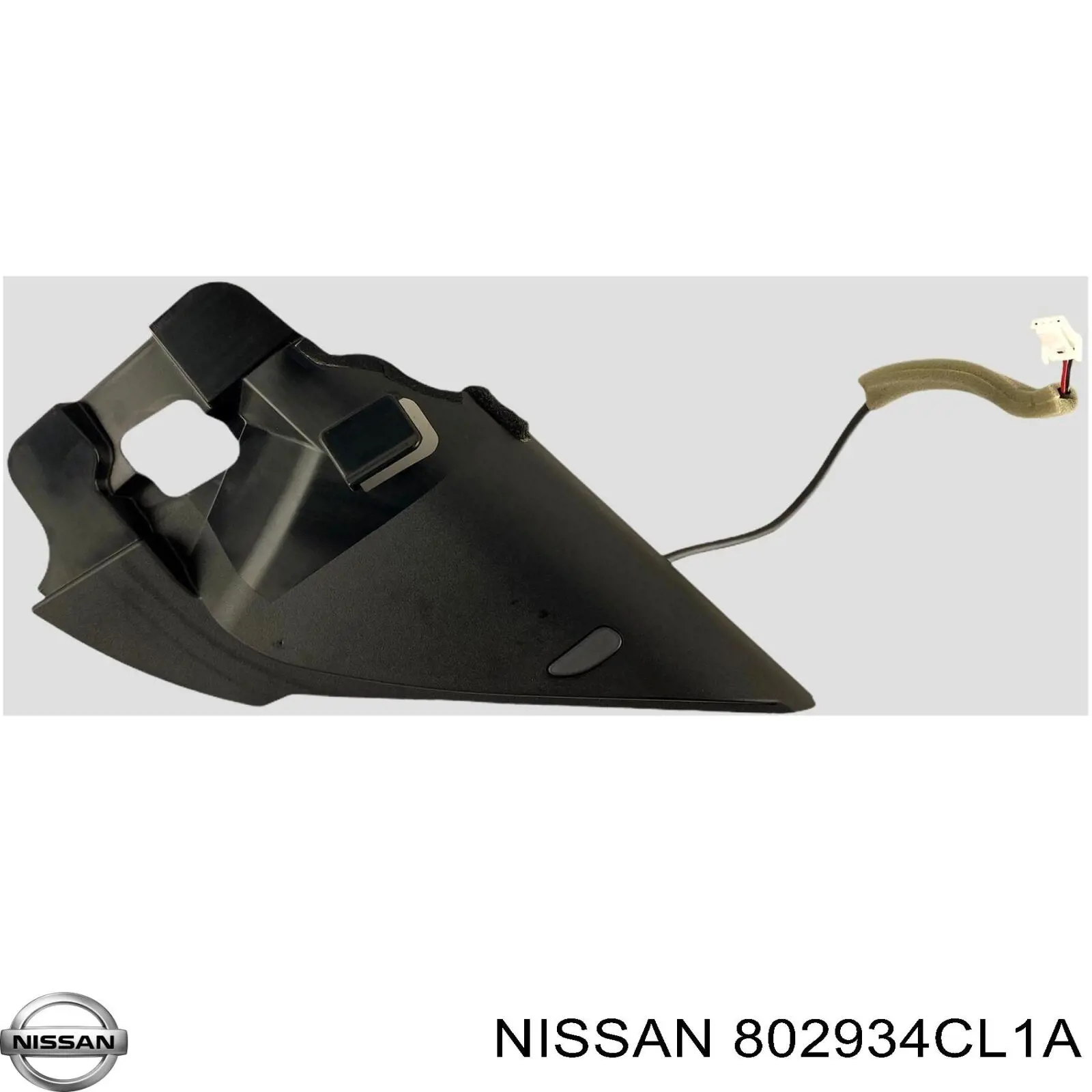 Placa sobreposta interna de fixação de espelho esquerdo para Nissan Rogue (T32U)