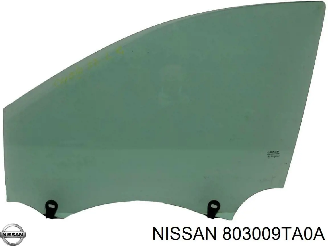 Стекло двери передней правой 803009TA0A Nissan