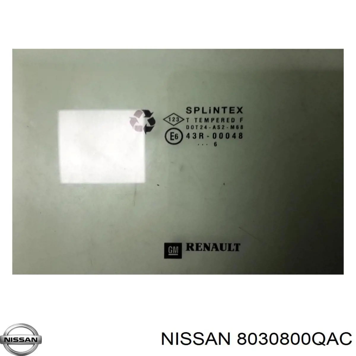 8030800QAC Nissan/Infiniti Стекло передней двери, правой
